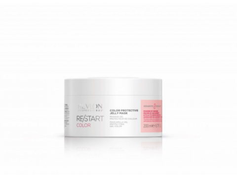 REVLON RE/START™ COLOR PROTECTIVE JELLY MASK – dvigubo veikimo želė-kaukė, padeda subalansuoti galvos odos mikrobiomą ir apsaugo dažytus plaukus nuo oksidantų, 200 ml 